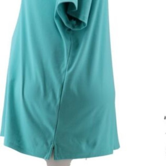 NWT LANDS' END WOMEN'S SHORT SLEEVE SUPIMA COTTON POLO SHIRT AQUA SHELL XSP - Picture 3 of 9